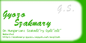 gyozo szakmary business card